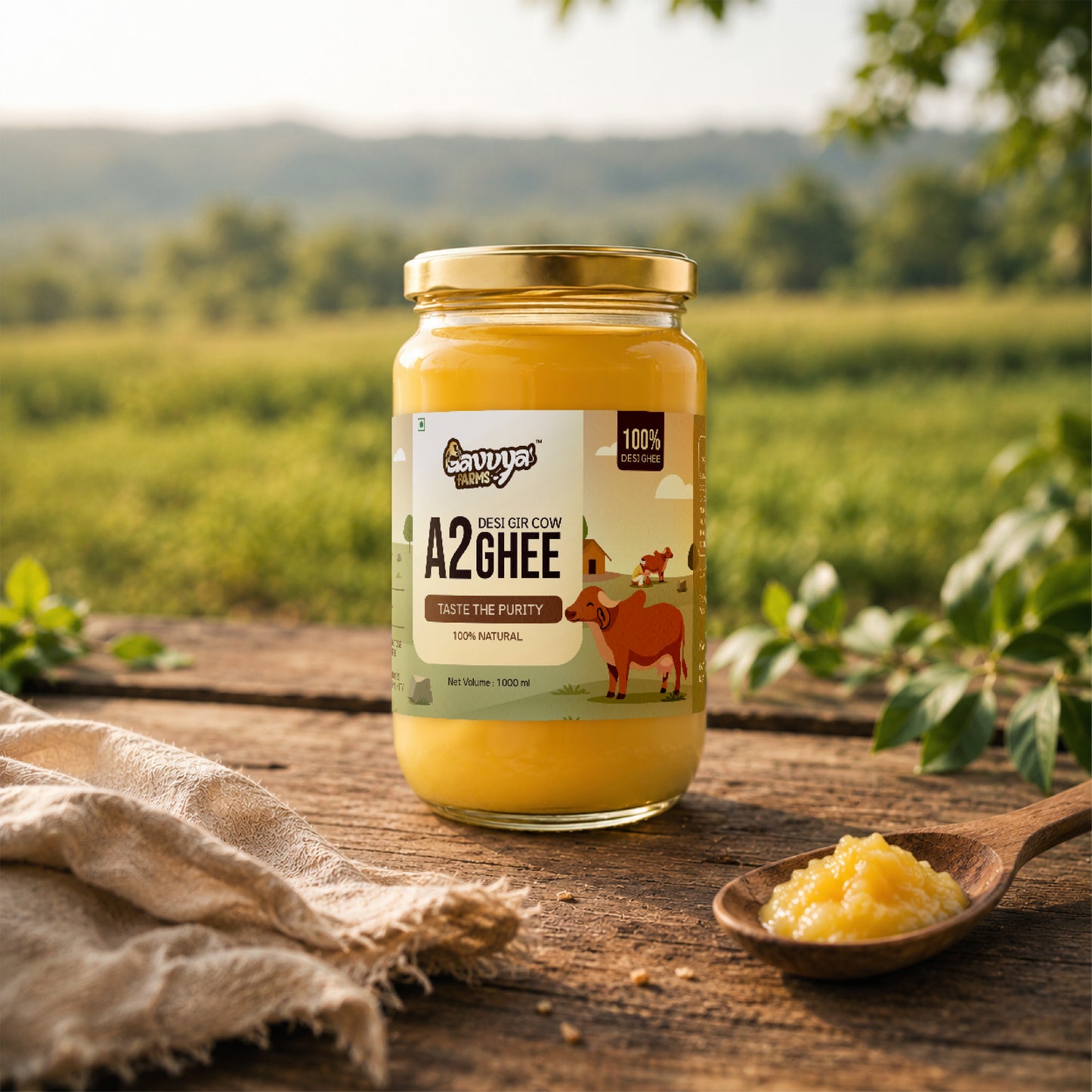 Gavvya Farms Pure A2 Gir Cow Ghee